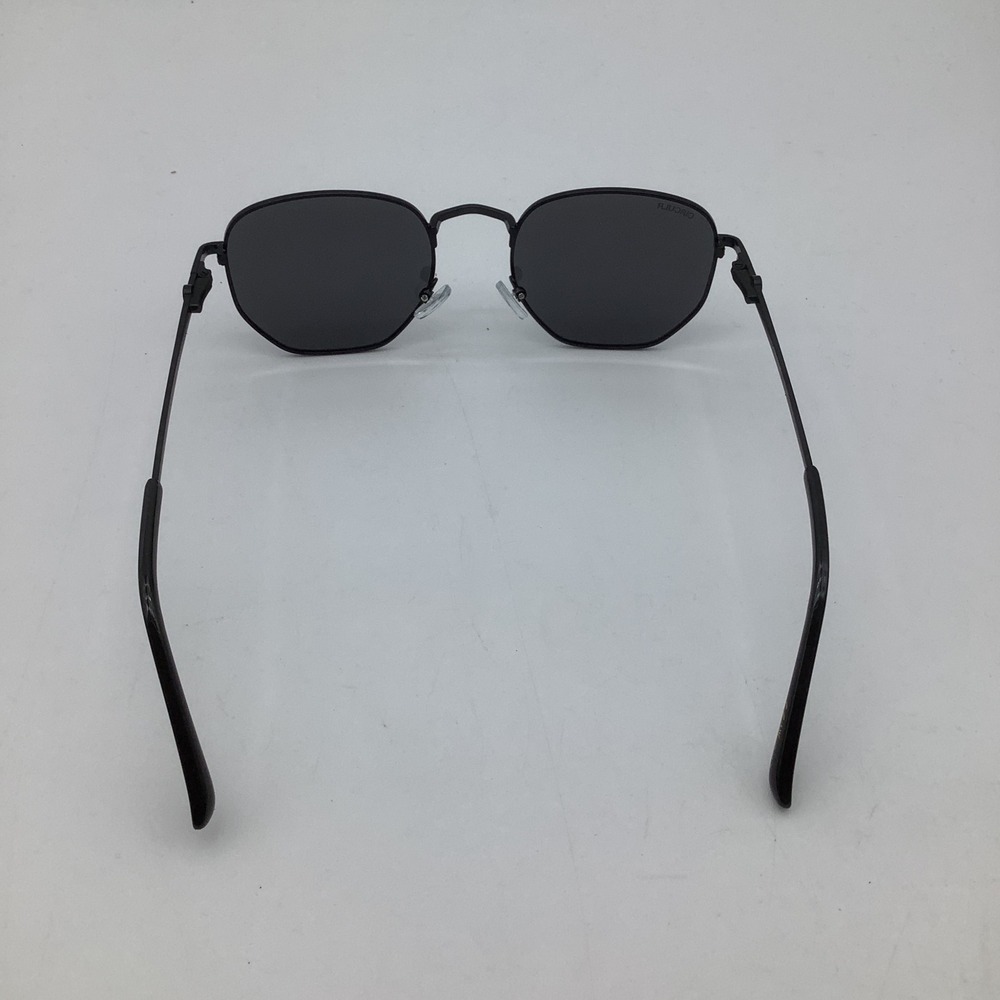 CIRCULR Hexagonal Matte Black Metal Sunglasses Cat 3 Lenses New - Picture 3 of 9
